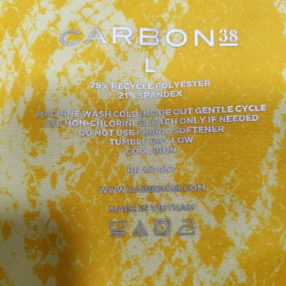 Carbon38 Yellow Snakeskin Print Leggings L - Picture 5 of 10